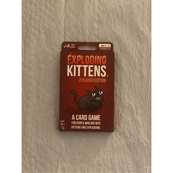 New Exploding Kittens 2 Player Edition Card Game Fun Game For 2 - Picture 1 of 2